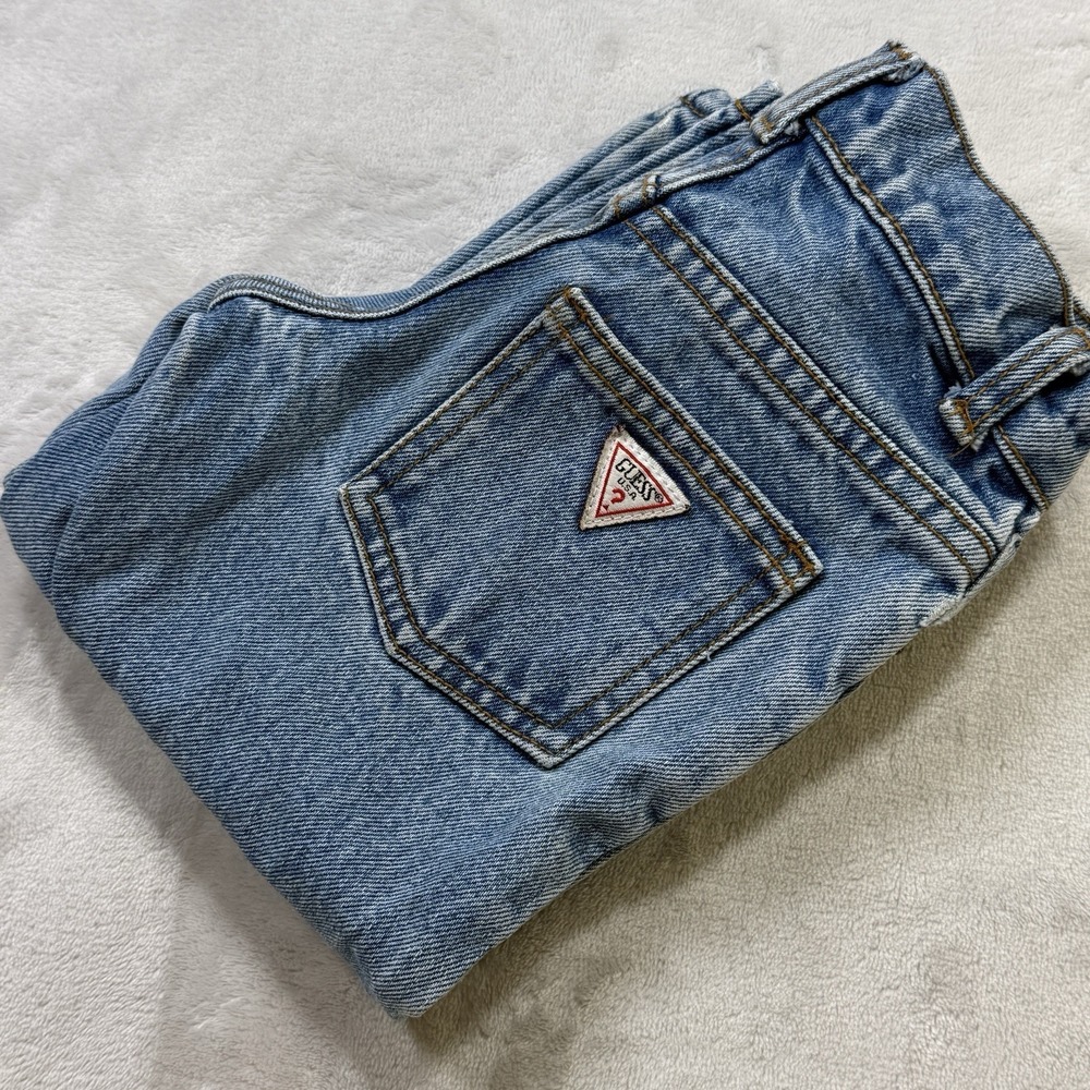 Vintage 90s‎ GUESS Kids Jeans Size 2Y Made in USA High Rise Stonewash Denim